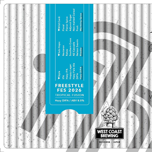 ウエストコーストブルーイング / フリースタイル・フェス 2026 (Hazy DIPA w/Spice) 510ml缶 [West Coast Brewing / Freestyle Fes 2026]