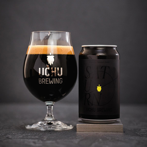 うちゅうブルーイング / サターン ココナッツ&バナナ&アーモンド&バニラ (Imperial Dessert Stout) 350ml缶 [UCHU BREWING / SATURN COCONUT&BANANA&ALMOND&VANILLA]