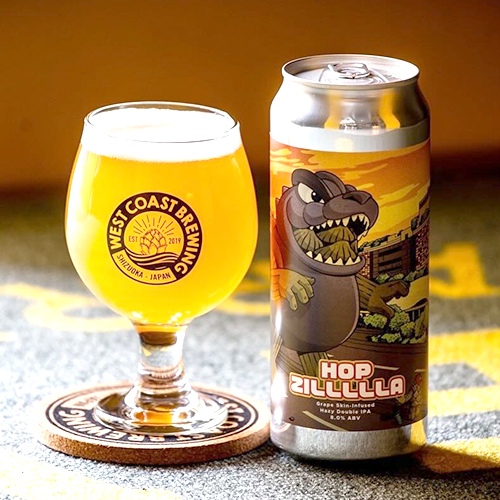 ウエストコーストブルーイング / ホップジラ (Grape Skin-Infused Hazy Double IPA) 500ml缶 [West Coast Brewing / Hopzillllla]