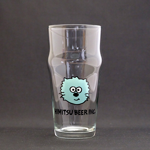 ひみつビール / ラッコちゃん ノニックパイントグラス 473cc [Himitsu Beer / Rakko-chan Nonic Pint Glass]