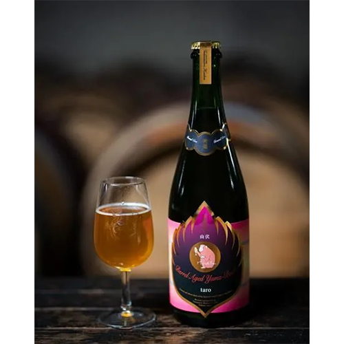 箕面ビール x 山伏 / 木樽熟成 山伏 taro “grand cru” (Barrel Aged Fruit Ale) 750ml瓶 [Minoh Beer x Yama-Bushi / Barrel Aged Yama-Bushi taro “grand cru”]