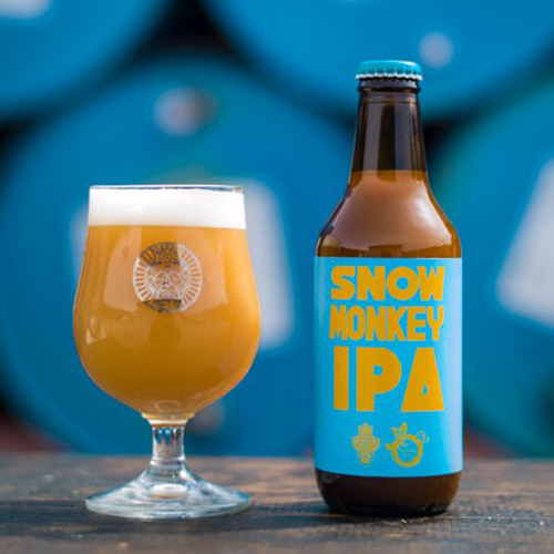 志賀高原ビール / スノーモンキーIPA 青ラベル (Hazy IPA) 330ml瓶 [Shiga Kogen Beer / SNOW MONKEY IPA Blue Label]
