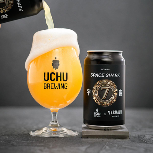 うちゅうブルーイング x ヴァーダントブルーイング / スペースシャーク (DDH IPA) 350ml缶 [UCHU BREWING x Verdant Brewing / SPACE SHARK]