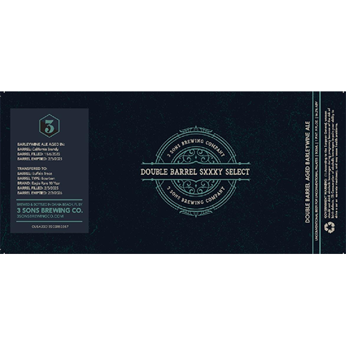 (空輸) スリーサンズ / ダブルバレルセクシーセレクト2026 (BA Barleywine) 500ml瓶 [3 Sons Brewing Company / Double Barrel Sxxxy Select 2026]