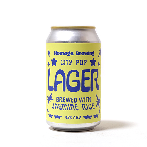オマージュ / シティ・ポップ (Jasmine Rice Lager) 355ml缶 [Homage Brewing / City POP]