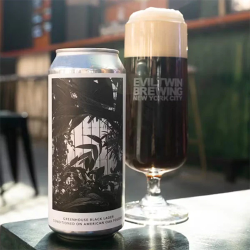 イーブルツインニューヨーク / グリーンハウス・ブラックラガー (Foudre conditioned Black Lager) 473ml缶 [Evil Twin NYC / Greenhouse Black Lager]