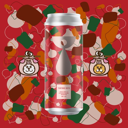 ティーンネイジブルーイング / トントコボーイズ (Amber Sour Ale W/ Grapes, Raisins, Woodchips) 500ml缶 [Teenage Brewing / Tontoko Boys]