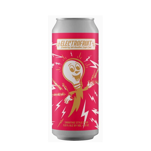 カッシュワ / エレクトロフルーツ - ストローベリー・マシュマロ・シュガーコーン (Smoothie Sour) 473ml缶 [Cushwa / ELECTROFRUIT - Strawberry / Marshmallow / Sugar Cone]