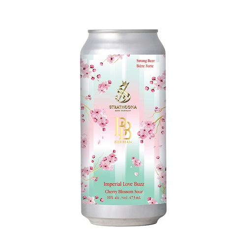 ストラスコナ x ビアブレイン / インペリアルラブバズ チェリーブロッサムサワー (Fruited Sour) 473ml缶 [Strathcona x Beer Brain / Imperial Love Buzz Cherry Blossom Sour]