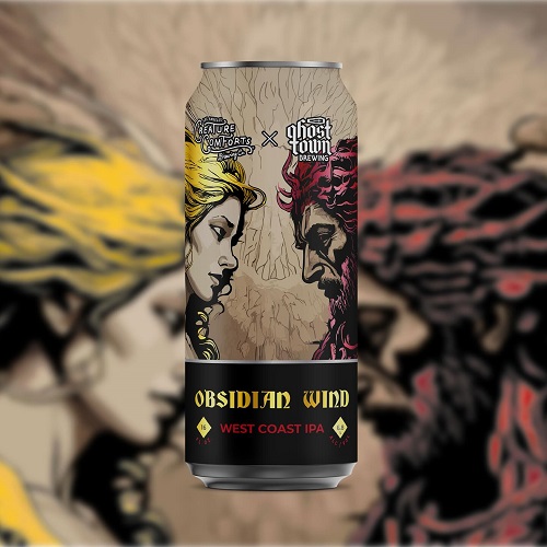 クリーチャーコンフォーツ x ゴーストタウン / オブシディアン・ウィンド (West Coast IPA) 473ml缶 [Creature Comforts x Ghost Town / Obsidian Wind]