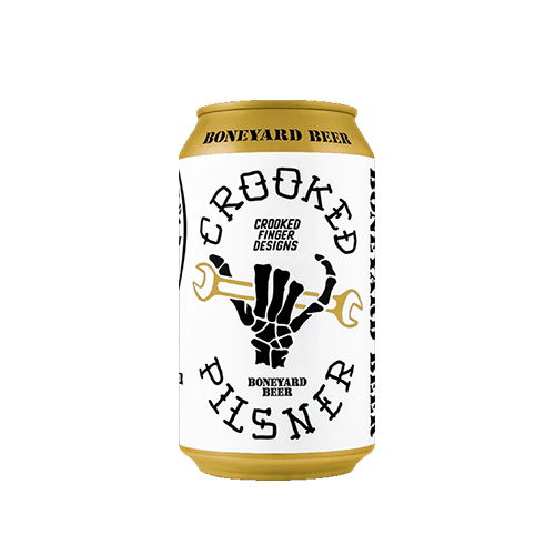 ボーンヤード / クルケッドピルスナー (American Style Pilsner) 355ml缶 [Boneyard Beer / Crooked Pilsner]