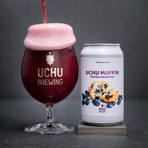 うちゅうブルーイング / うちゅうマフィン ブルーベリー&アーモンド (Pastry Sour Ale) 350ml缶 [UCHU BREWING / UCHU MUFFIN Blueberry&Almond]