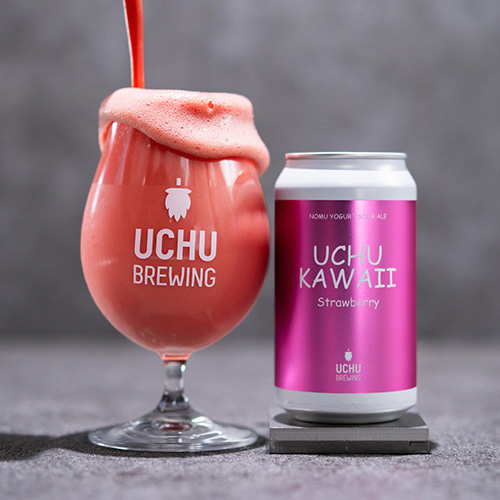 うちゅうブルーイング / ウチュウ・カワイイ・ストロベリー (Nomu Yogurt Sour Ale) 350ml缶 [UCHU BREWING / UCHU KAWAII Strawberry]
