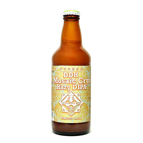 伊勢角屋麦酒 / ディーディーエイチ モザイククライオ ヘイジーダブルアイピーエー 330ml瓶 [ISEKADO BREWERY / DDH Mosaic Cryo Hazy DIPA]