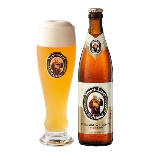 フランツィスカーナー ヘーフェヴァイスビア 500ml瓶/20本 [Franziskaner Hefe-Weissbier Naturtr&uuml;b]