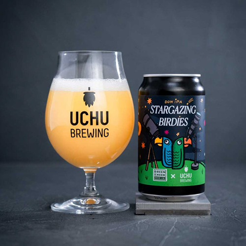うちゅうブルーイング / スターゲイジングバーディーズ (グリーンチーク X うちゅう) (DDH IPA) 350ml缶 [Uchu Brewing / STARGAZING BIRDIES (GREEN CHEEK X UCHU)]