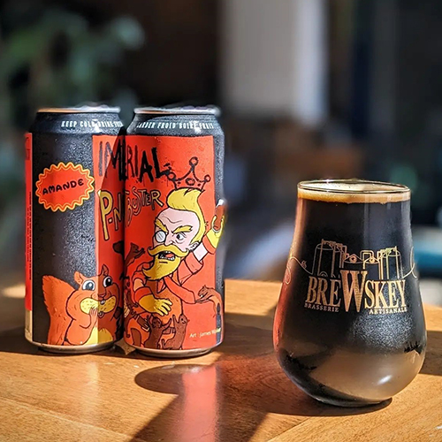 ブリュースキー / インペリアルピーナッツバスター・アーモンド (Pastry Stout) 473ml缶 [BreWskey / IMPERIAL P-NUT BUSTER AMANDE]