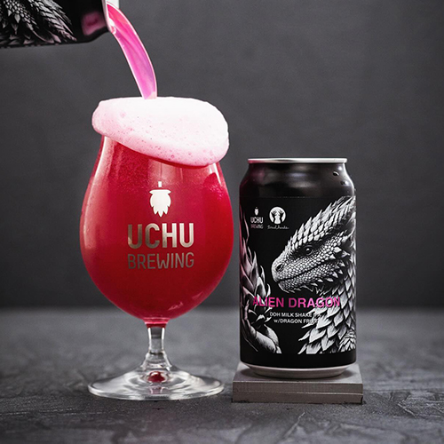 うちゅうブルーイング x タイアードハンズ / エイリアンドラゴン (DDH Milk Shake IPA w/Dragon Fruit) 350ml缶 [UCHU BREWING x Tired Hands / ALIEN DRAGON]