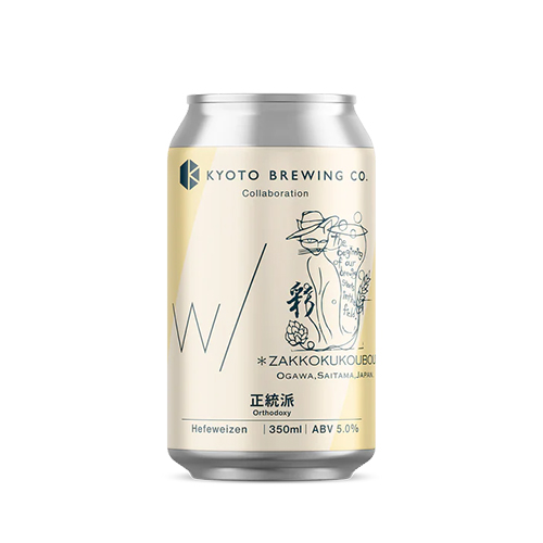 京都醸造 x 麦雑穀工房 / 正統派 (Hefeweizen) 350ml缶 [Kyoto Brewing Co. x Zakkoku Koubou / Orthodoxy]