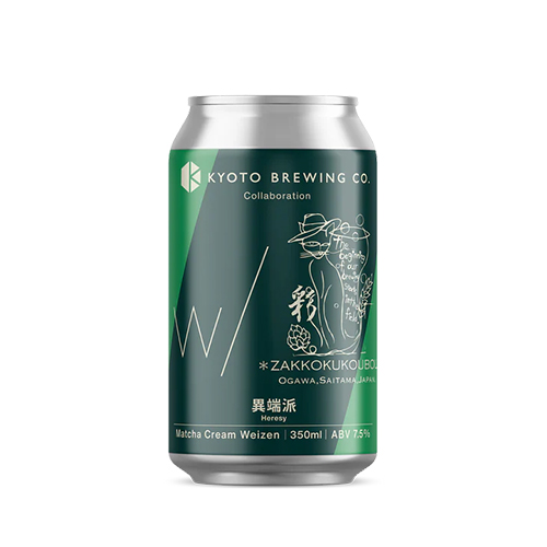 京都醸造 x 麦雑穀工房 / 異端派 (Matcha Cream Weizen) 350ml缶 [Kyoto Brewing Co. x Zakkoku Koubou / Heresy]