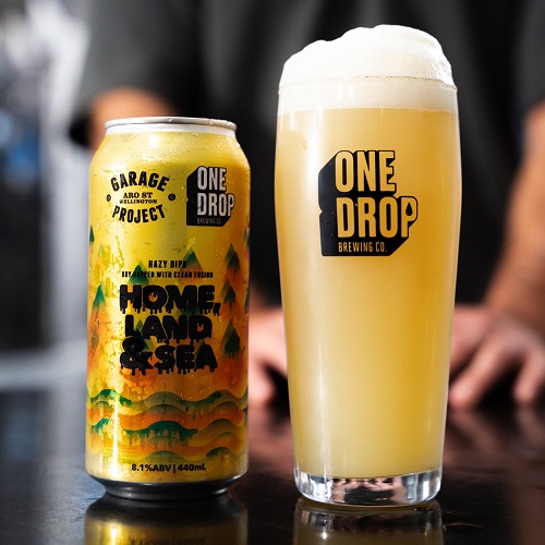 ワンドロップ x ガレージプロジェクト / ホーム・ランド・アンド・シー (Hazy DIPA) 440ml缶 [One Drop x Garage Project / Home Land & Sea]