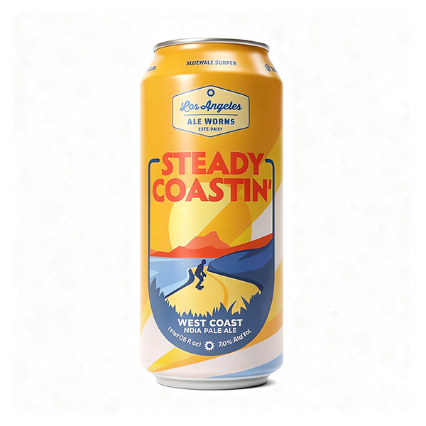 ロサンゼルスエールワークス / ステディー・コースティン (West Coast IPA) 473ml缶 [Los Angeles Ale Works / Steady Coastin’]