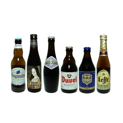 ベルギービール 6種飲み比べセット Ver.2 (コースター、解説書付) [Belgium Beer Sampler 6-Pack]