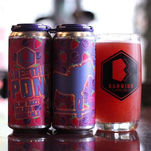 バーニッシュ / ワントリックポニー: ブルーラズジェラート (Fruited Sour) 473ml缶 [Burnish Beer Co. / One-Trick Pony: Blue Razz Gelato]