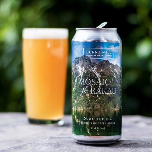 バーントミル / ガーデンズオブグリーン モザイク & ラカウ (Dual Hop IPA) 440ml缶 [Burnt Mill / Gardens of Green Mosaic & Rakau]