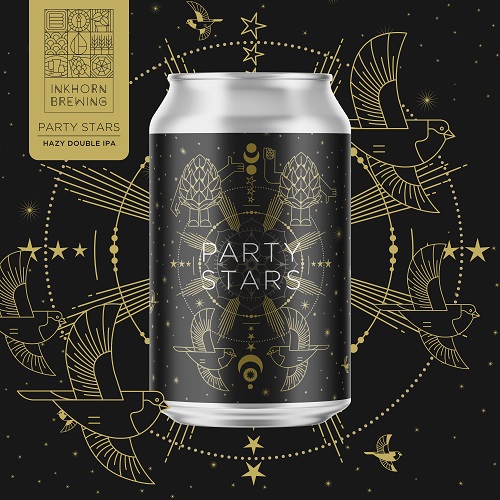 インクホーンブルーイング x ウエストコーストブルーイング / パーティースターズ (Hazy Double IPA) 350ml缶 [Inkhorn Brewing x West Coast Brewing / Party Stars]