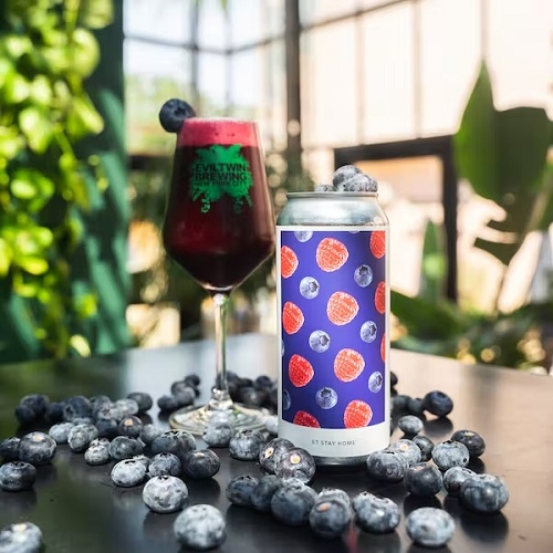 イーブルツインニューヨーク / ETステイホーム1 - ブルーベリー ラズベリー (Sour IPA) 473ml缶 [Evil Twin NYC / ET Stay Home 1 - Blueberry, Raspberry]